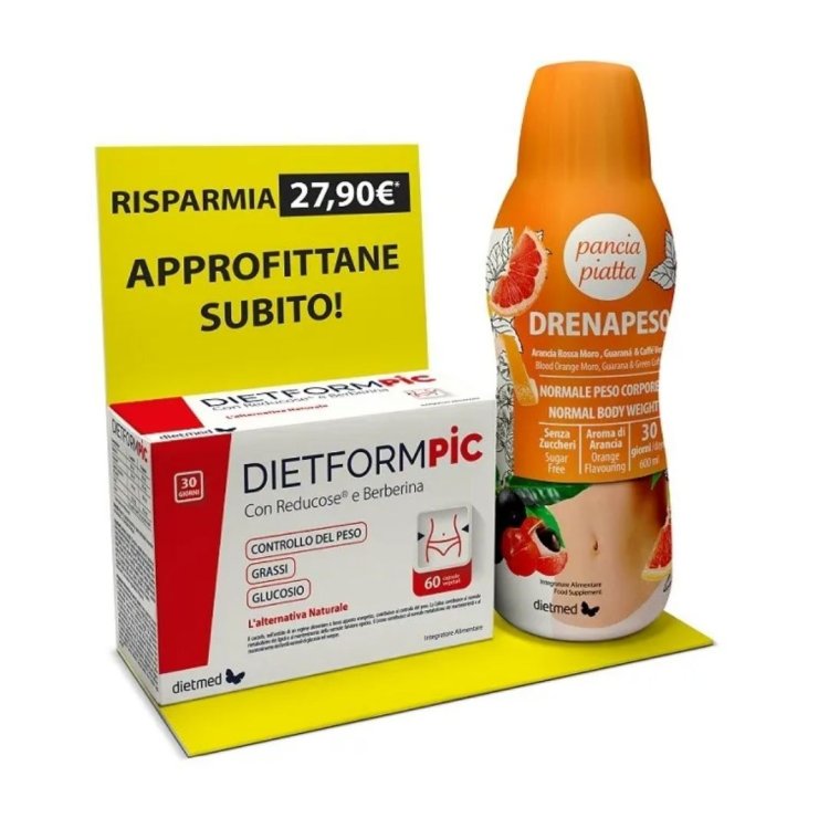 PACK PROMO DIETFORMPIC 30CPS + DRENAPESO PANCIA PIATTA 600ML