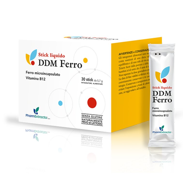 DDM FERRO 30 Stick Liquidi &ndash; Integratore Ferro Microincapsulato e Vitamina B12 | Pharmextracta