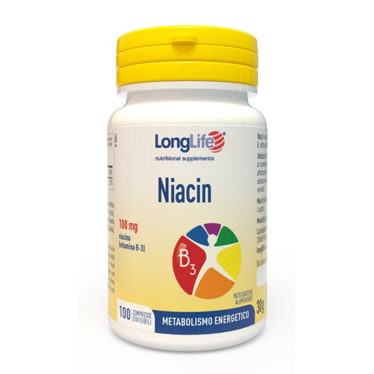LONGLIFE NIACIN 100MG 100CPR