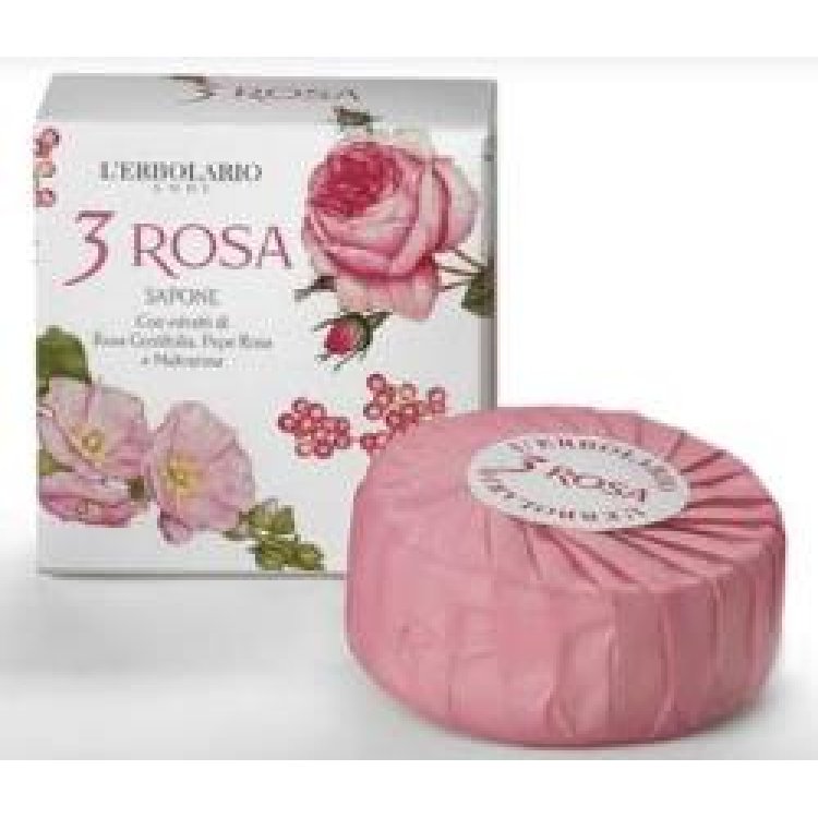 3 ROSA SAPONE PROFUMATO 100G