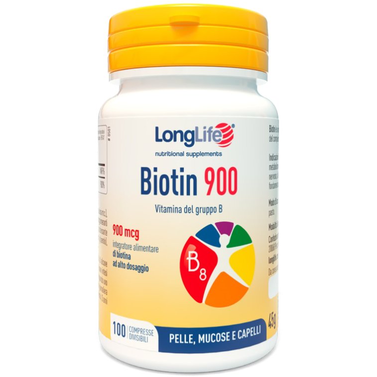 LONGLIFE BIOTIN 900MCG 100CPR
