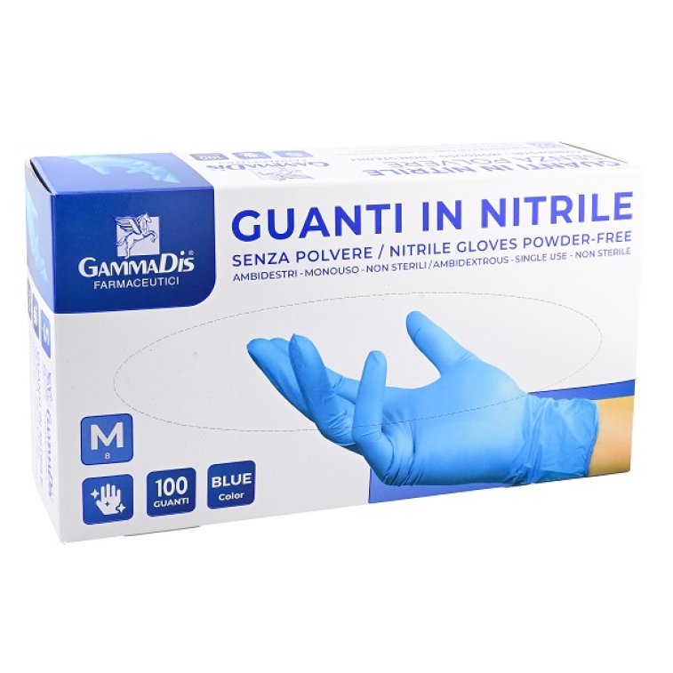 GUANTI NITRILE S/POLV M 100PZ