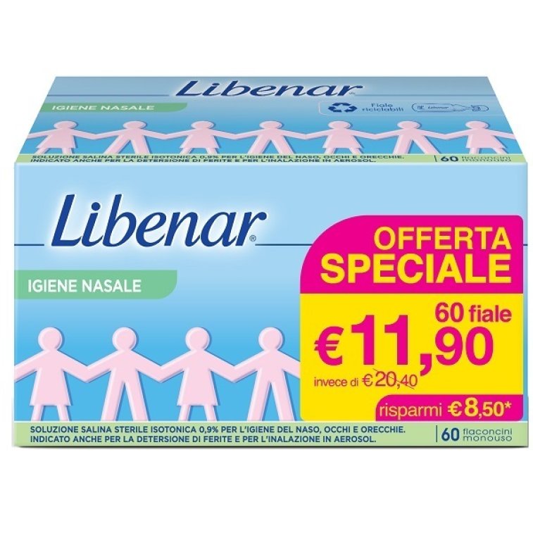 Libenar Igiene Nasale 60 Flaconcini Monodose 5 ml