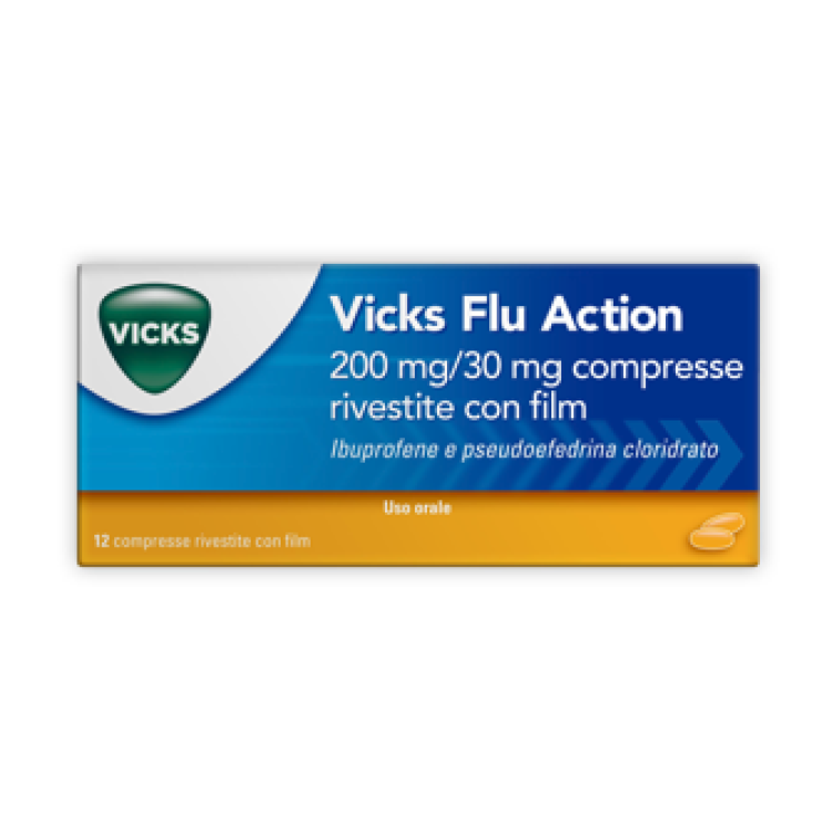 VICKS FLU ACTION*12CPR200+30MG